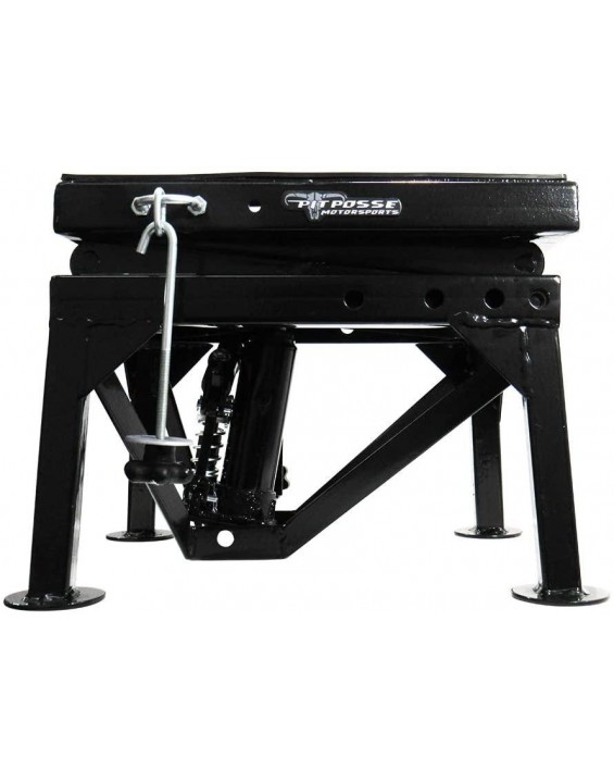 Pit Posse PP2551 Motorcycle ATV Scissor Floor Jack Lift Table Stand - 13 Inches Thru 36-Inch-High - Stable - Safe - Comfortable - 2 Years Warranty