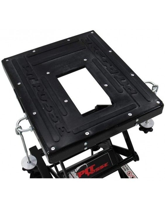 Pit Posse PP2551 Motorcycle ATV Scissor Floor Jack Lift Table Stand - 13 Inches Thru 36-Inch-High - Stable - Safe - Comfortable - 2 Years Warranty